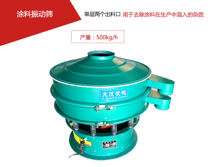 涂料屬于普通不易發(fā)生反應(yīng)的物料，所以涂料振動篩采用的是碳鋼材質(zhì)。