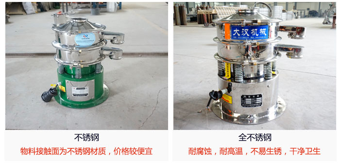 小型圓形篩做工采用：內(nèi)外拋光的制作方法，能夠保證產(chǎn)品的干凈。